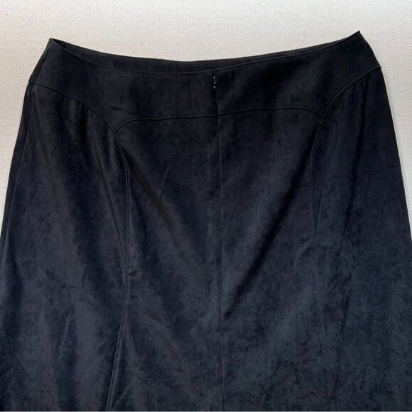 Norton McNaughton Womens Midi Skirt Size 18W Black Velvet Casual Retro - Picture 8 of 10